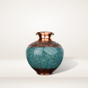 Aghajani Turquoise Inlaid Vase: Code FV244