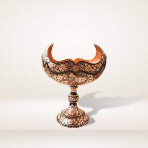 Copper Fruit Bowl: Super Diamond-Cut Kashkul Model